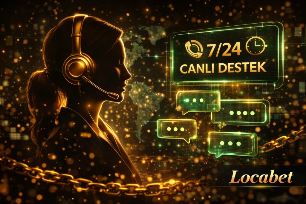 Locabet müşteri hizmetleri canlı destek ekranı